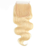 #613 Body Wave Closure Human Hair Blonde Closure