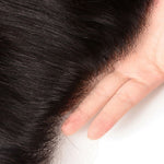 Straight Human Hair Natural Black HD Lace Frontal