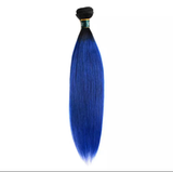 Ombré Blue Straight Virgin Hair Bundles
