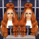 Ginger 13x4 Transparent Lace Body Wave Wig 180% Density