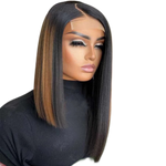 Ombre Bob Wig 13x4 Transparent Lace Front Human Hair