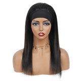 Straight Glueless Headband Wig Natural Black 180% Density