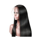 Straight 13x4  Transparent Frontal Lace Wig Natural Black 180% Density
